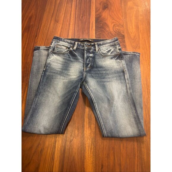 Valabasas Men’s Blue Denim Mid-Rise Button Fly Skinny Jeans Light Wash Size 32 - Picture 2 of 8